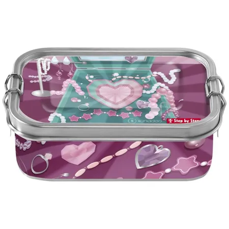 Bild von Step by Step Schulzubehör Edelstahl-Lunchbox Xanadoo Glitter Heart Hazle