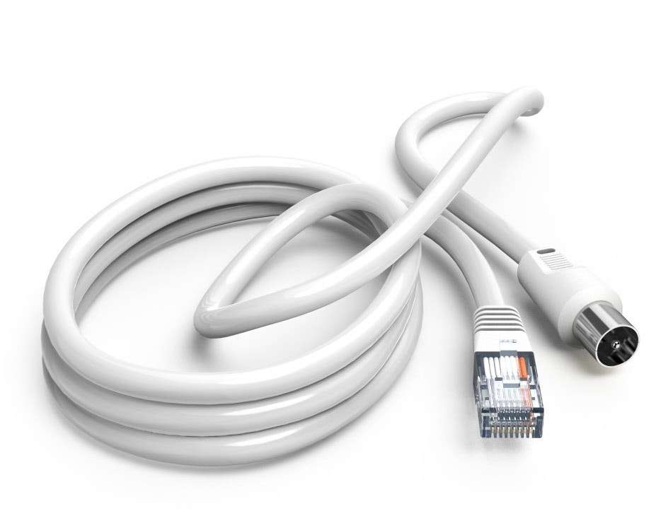 Bild von Hama Hama Antennen-Kabel 2,5m Koax zu RJ45-Stecker Adapter Koax-Stecker auf RJ45-Stecker zu Koax-Stecker auf RJ45-Stecker