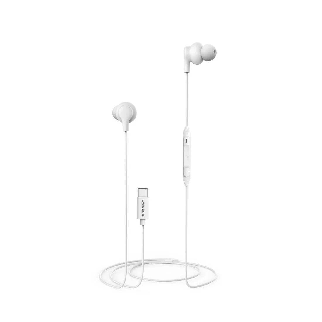 Bild von Thomson Kopfhörer, In-Ear, Mikrofon, Kabelknickschutz, USB-C, Weiß (keine Geräuschunterdrückung, Kabelgebunden), Kopfhörer, Weiss