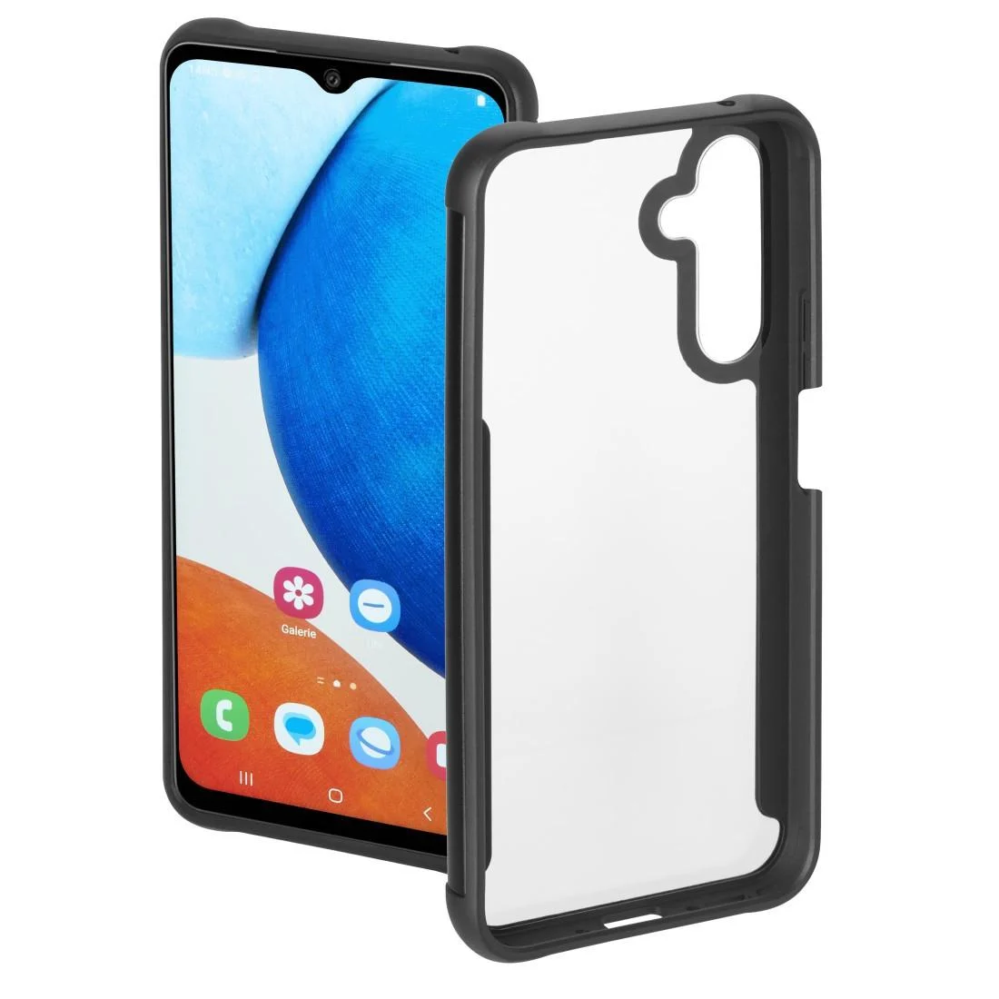 Bild von Cover "Metallic Frame" für Samsung Galaxy A14/A14 5G, Transparent/Schwarz (00215623) Handyhülle
