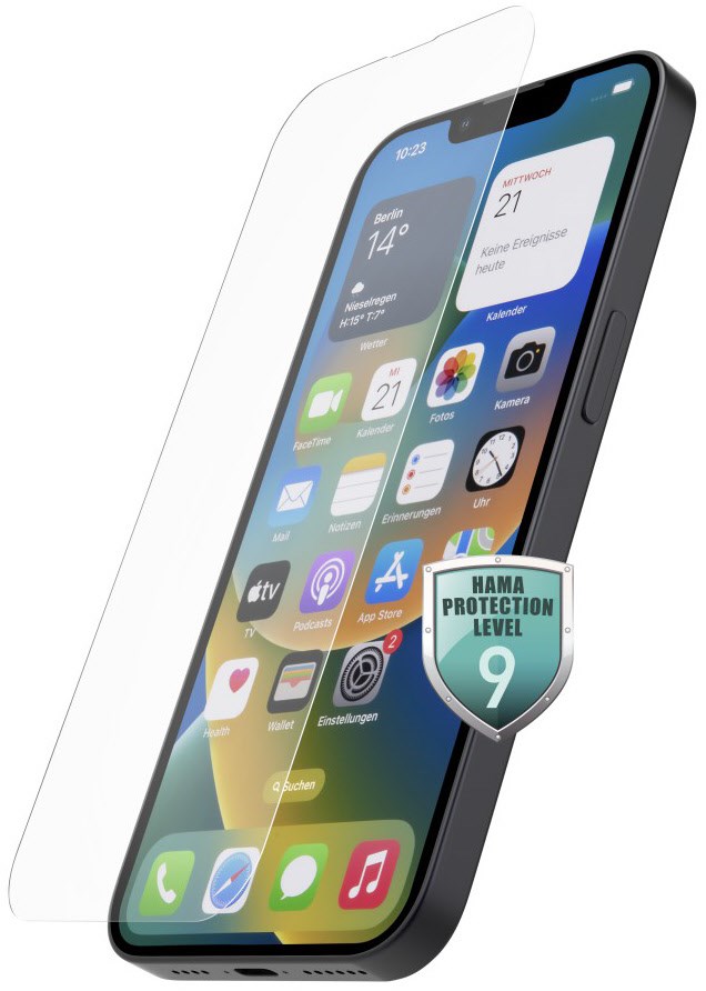 Bild von Hama Premium Crystal Glass Displayschutzglas Passend für Handy-Modell: iPhone 15, iPhone 15 Pro 1St.