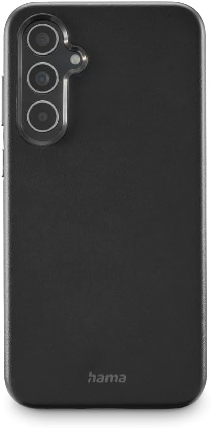 Bild von Hama Hülle für Samsung Galaxy S23 FE (Kunstleder, Metall, elegante Handyhülle für Rückseite, extra Schutz für Kamera und Display, Wireless Charging kompatibel, weich, recycelt) schwarz