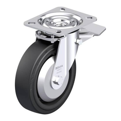 Bild von Blickle 850560 L-POEV 125XR-ST-FA Stahlblech-Lenkrolle: Eine robuste Lösung für Transportbedürfnisse
