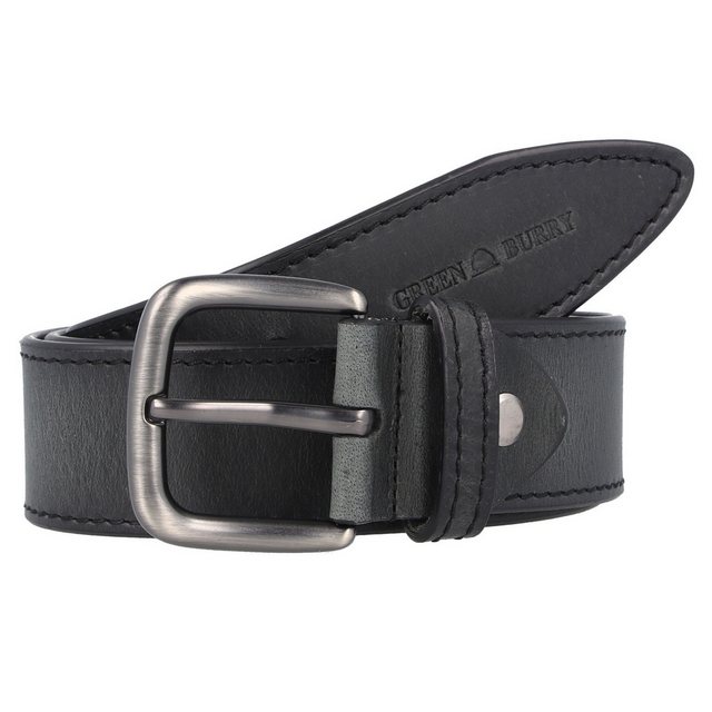 Bild von Greenburry Gürtel Leder Herren Damen 38mm schwarz 95cm