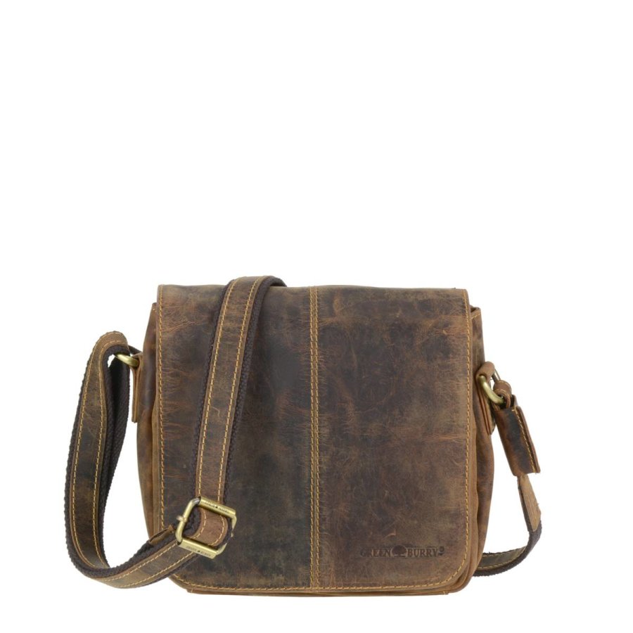 Bild von Greenburry Umhängetasche Vintage, used Look, Schultertasche 24x21cm, Damentasche, antikbraun