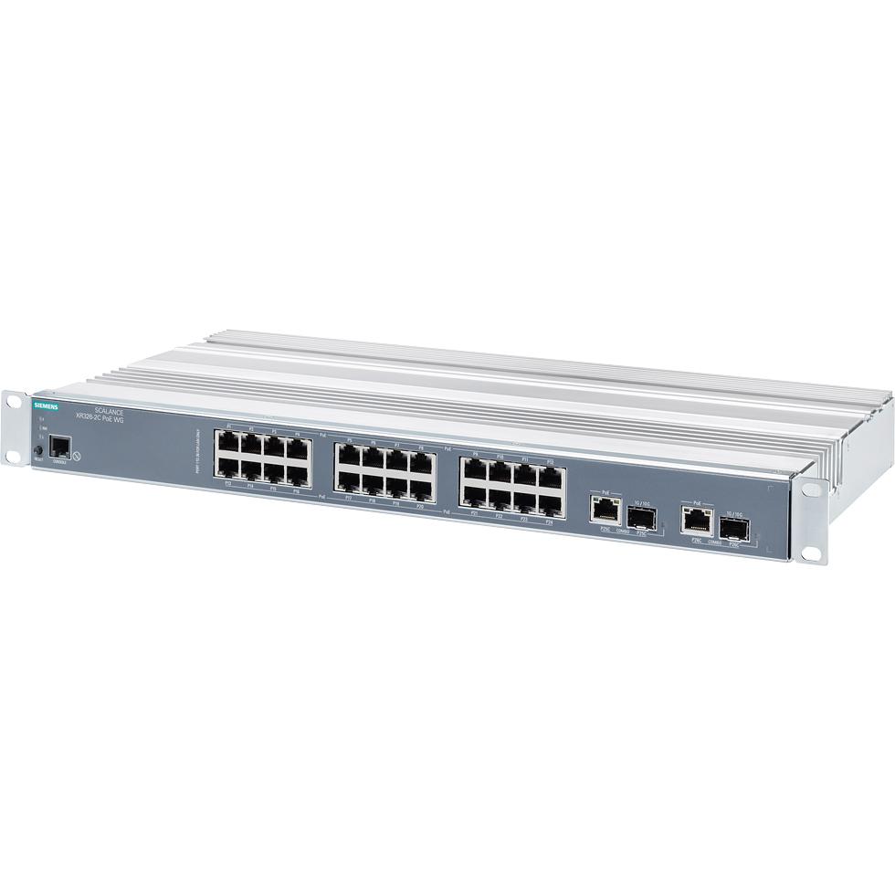 Bild von Siemens SIEM SCALANCE XR326-6GK5326-2QS00-3RR32C PoE WG Managed, Layer 2 Switch - Switch (24 Ports), Netzwerk Switch
