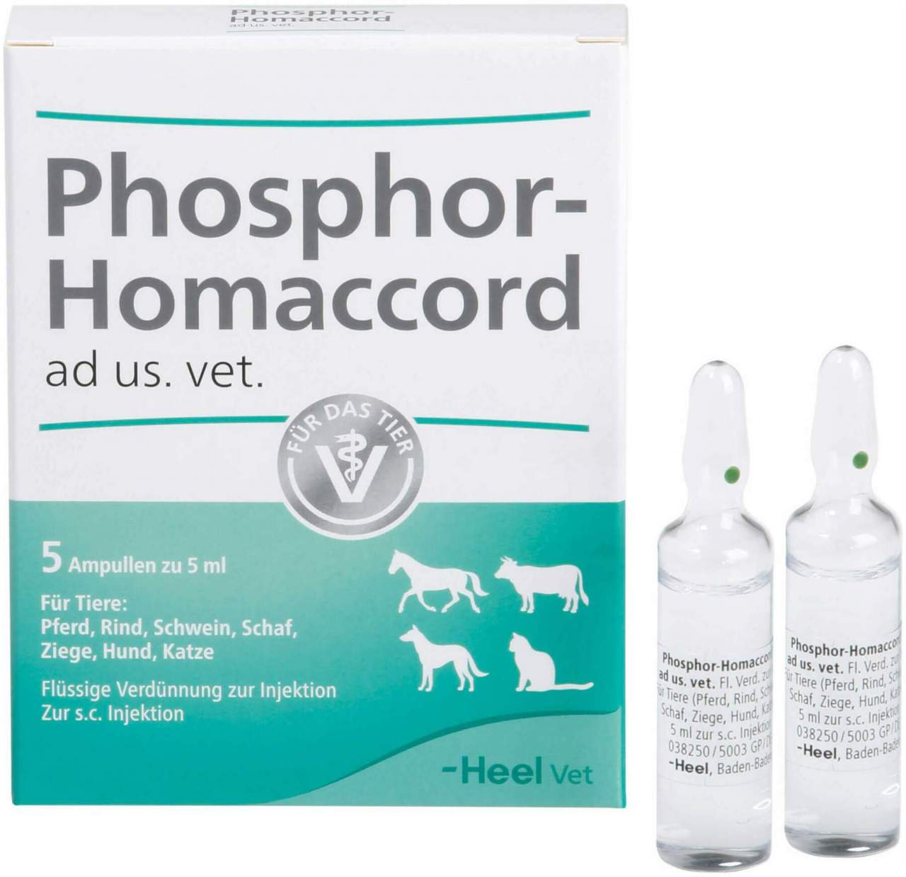 Bild von Phosphor Homaccord Ad Us.Vet.Ampullen 5 Stück - Homöpathisches Arzneimittel für Tier