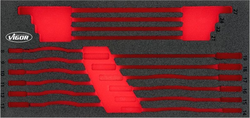 Bild von Vigor V4987-L V4987-L Schaumstoffeinlage (L x B) 393mm x 188mm