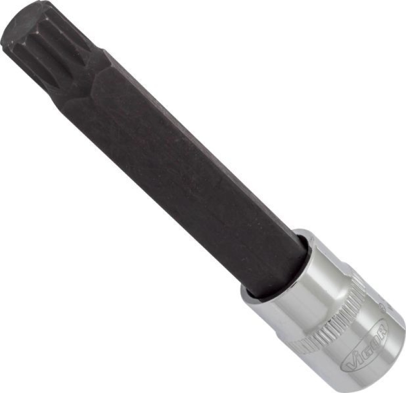 Bild von VIGOR Innenvielzahn Schraubendreher-Einsatz (XZN) ∙ V6119 ∙ Vierkant10 mm (3/8 Zoll) ∙ Innen Vielzahn Profil XZN ∙ M12