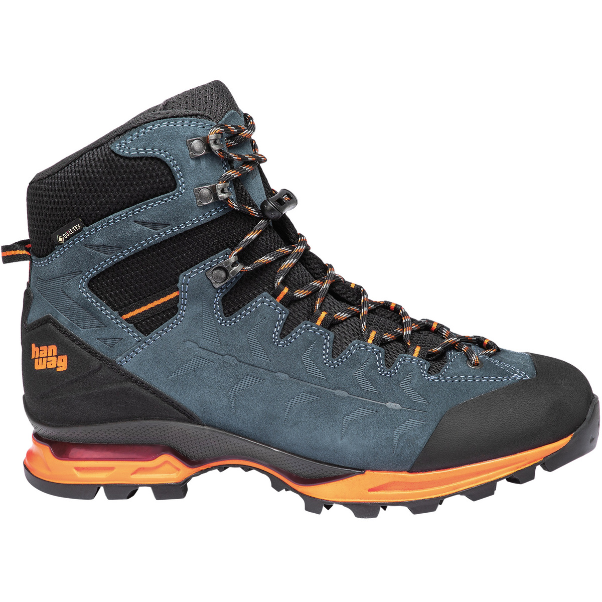 Bild von Hanwag M Makra Trek GTX Blau - Gore-Tex Technischer wetterfester Herren Bergschuh, Größe EU 46 - Farbe Steel - Orange