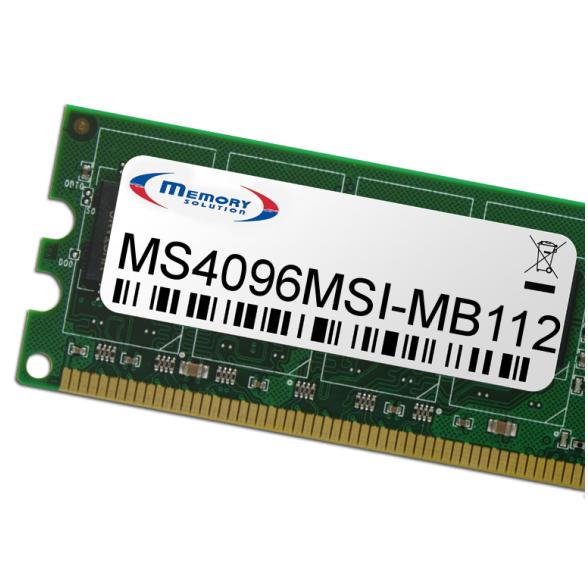 Bild von Memorysolution Memory Solution MS4096MSI-MB112 4GB Speichermodul (1 x 4GB), RAM Modellspezifisch
