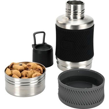 Bild von Dogs Creek Carry Reise Set Futter- und Wasserbehälter 800ml grau