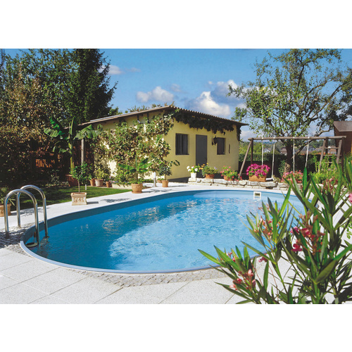 Bild von SUMMER FUN Ovalpool-Set Ovalformbeckenset , oval, BxLxH: 360 x 623 x 120 cm - weiss