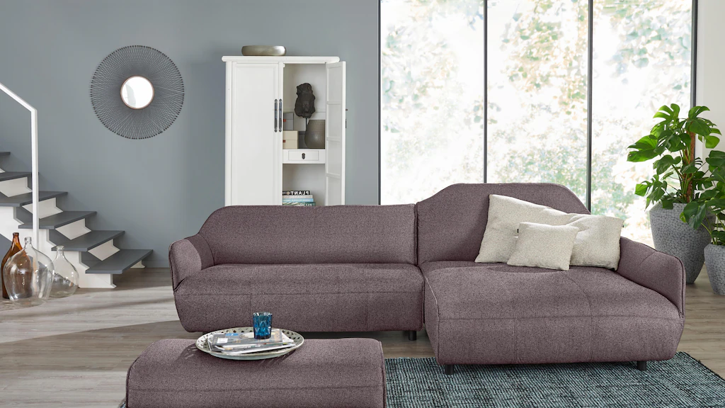 Bild von Creation BY ROLF BENZ Ecksofa "CR.480, Designecksofa, L-Form", Wahlweise aus Leder oder Chenille