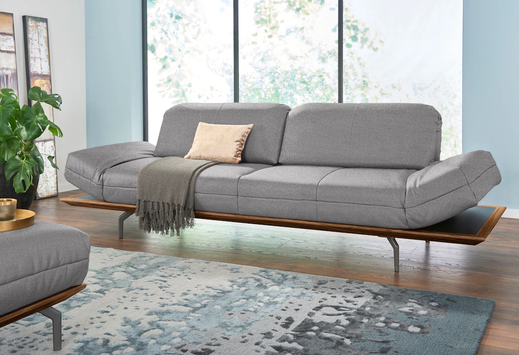 Bild von Creation BY ROLF BENZ 3-Sitzer "CR.420, Designsofa, Loungesofa", in 2 Qualitäten, Holzrahmen in Eiche Natur oder Nußbaum, Breite 232 cm