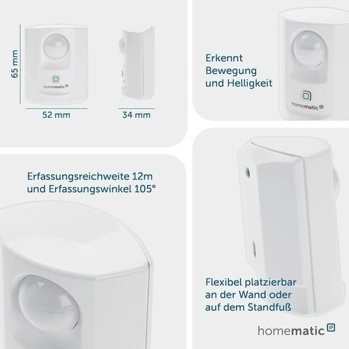 Bild von Homematic IP Bewegungsmelder mit Dämmerungssensor – innen - weiß
