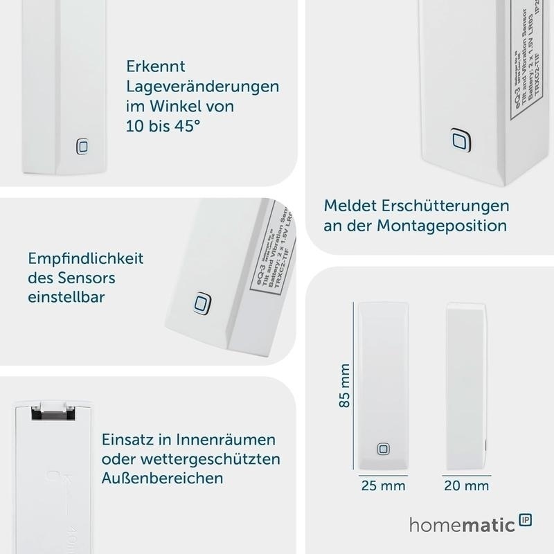 Bild von HOMEMATIC IP Fenster- und Türkontakt, 158603A0, optisch, plus