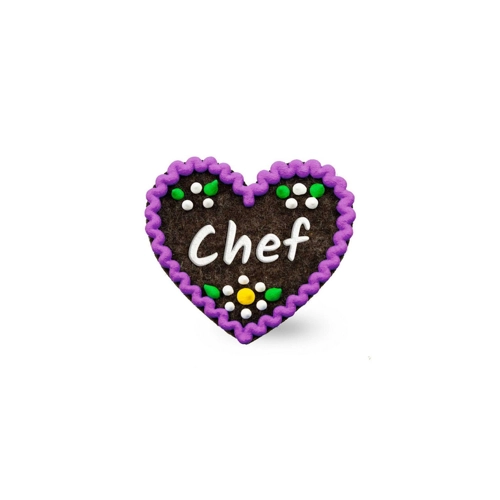 Bild von Bavariashop Brosche Filzherz-Anstecker "Chef"