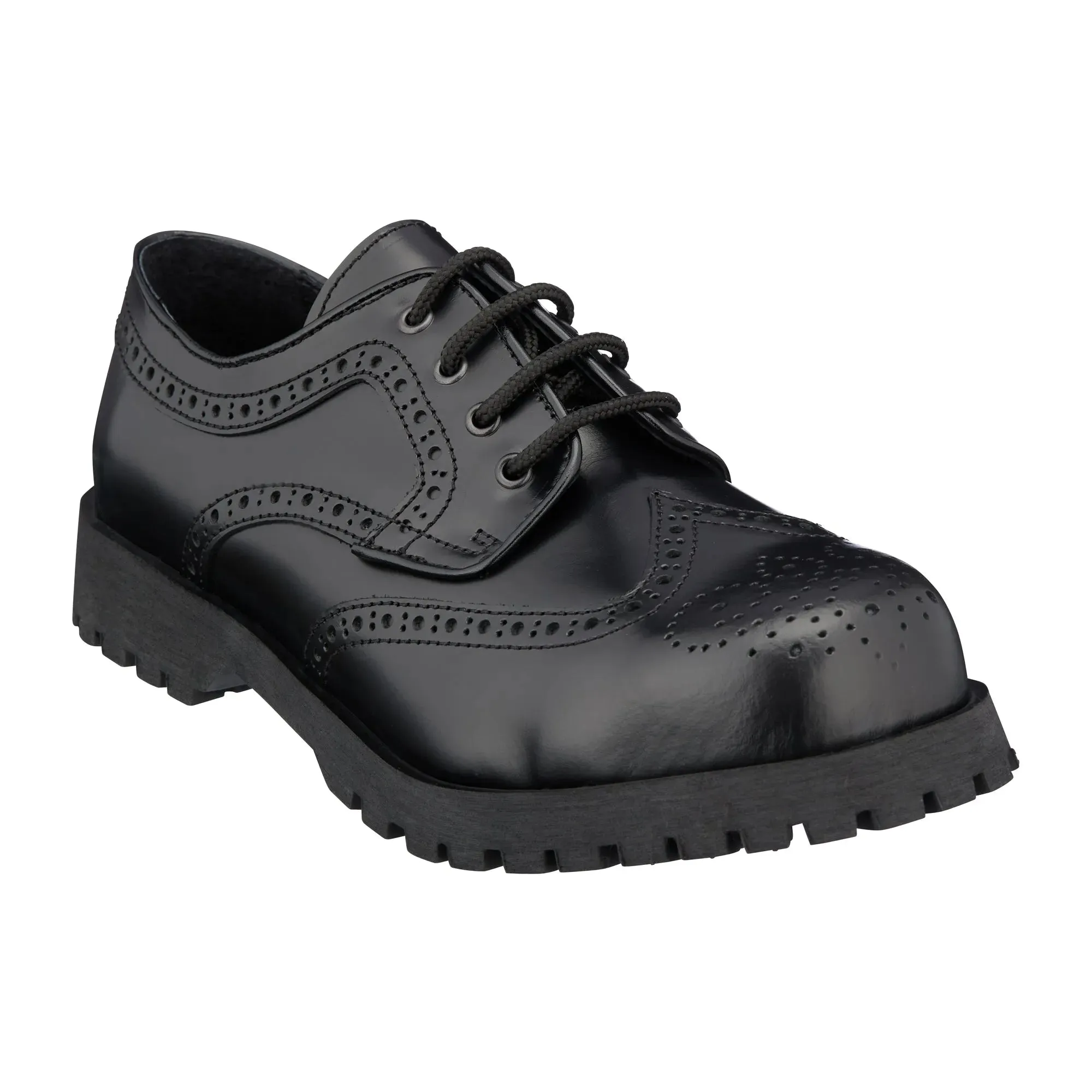 Bild von Boots & Braces Halbschuh Budapester 4-Loch schwarz