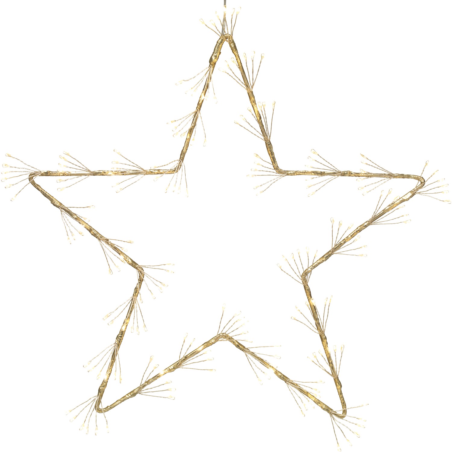 Bild von LED-Metallstern 40 cm Gold