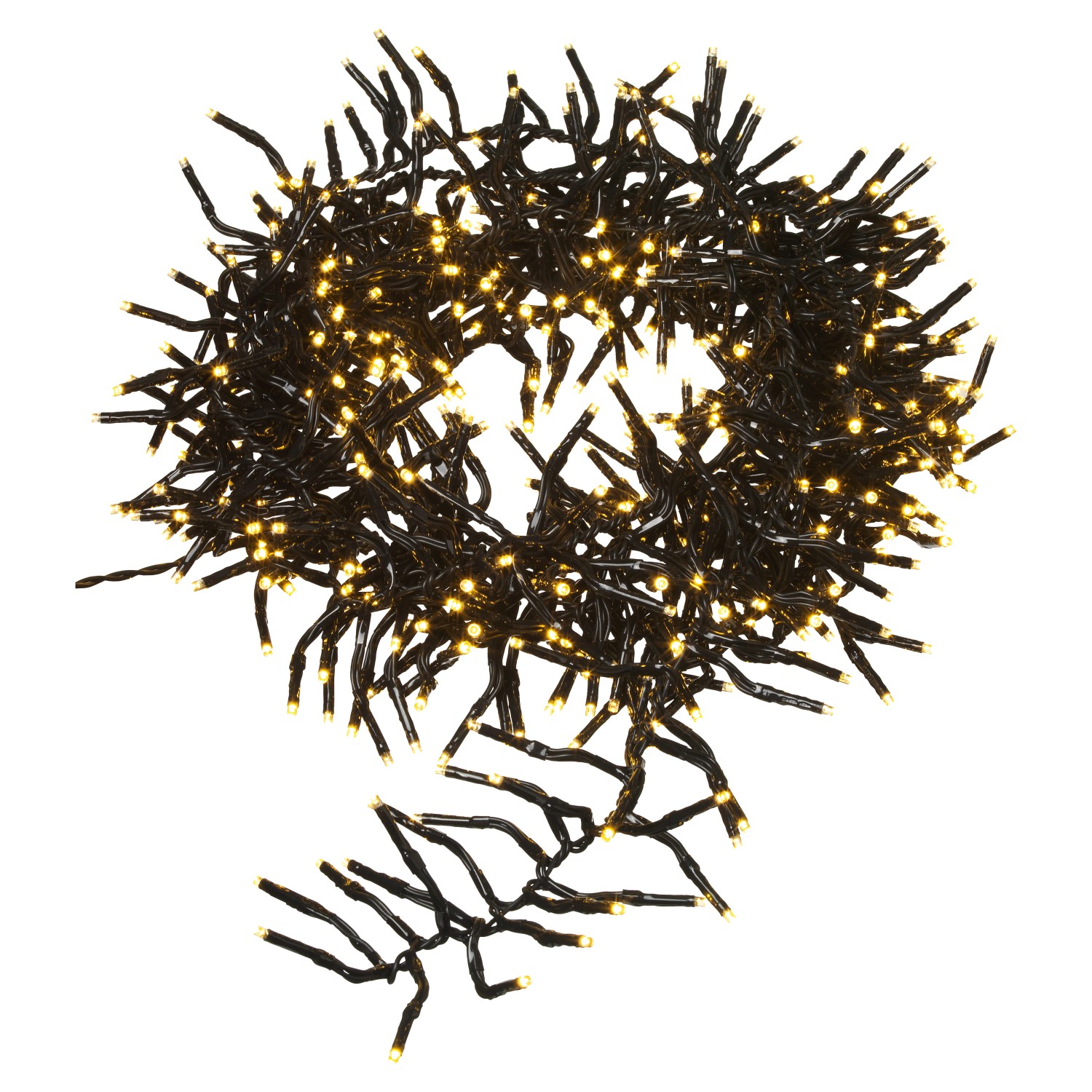 Bild von LED-Büschellichterkette 1.152 LEDs Warmweiß Schwarzes Kabel 11,2 m