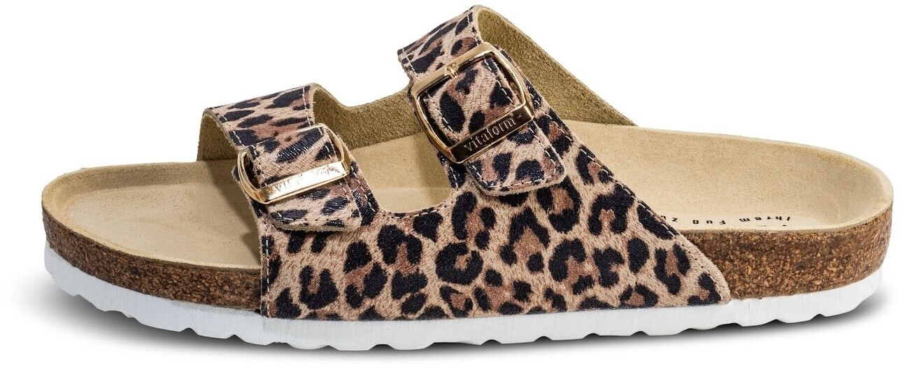 Bild von Vitaform Pantolette Veloursleder leopard