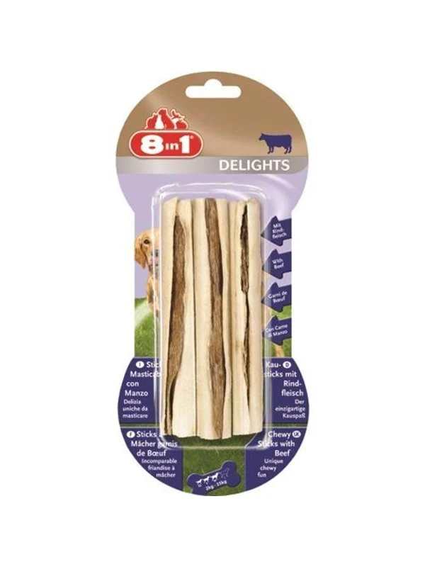 Bild von 8in1 Delights Kausticks 1x3 Stück Rind