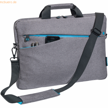 Bild von Pedea - Laptoptasche *Fashion* Notebook-Tasche bis 13,3 Zoll - Laptop Umhängetasche mit Schultergurt - Laptophülle grau - Notebooktasche für Damen & Herren