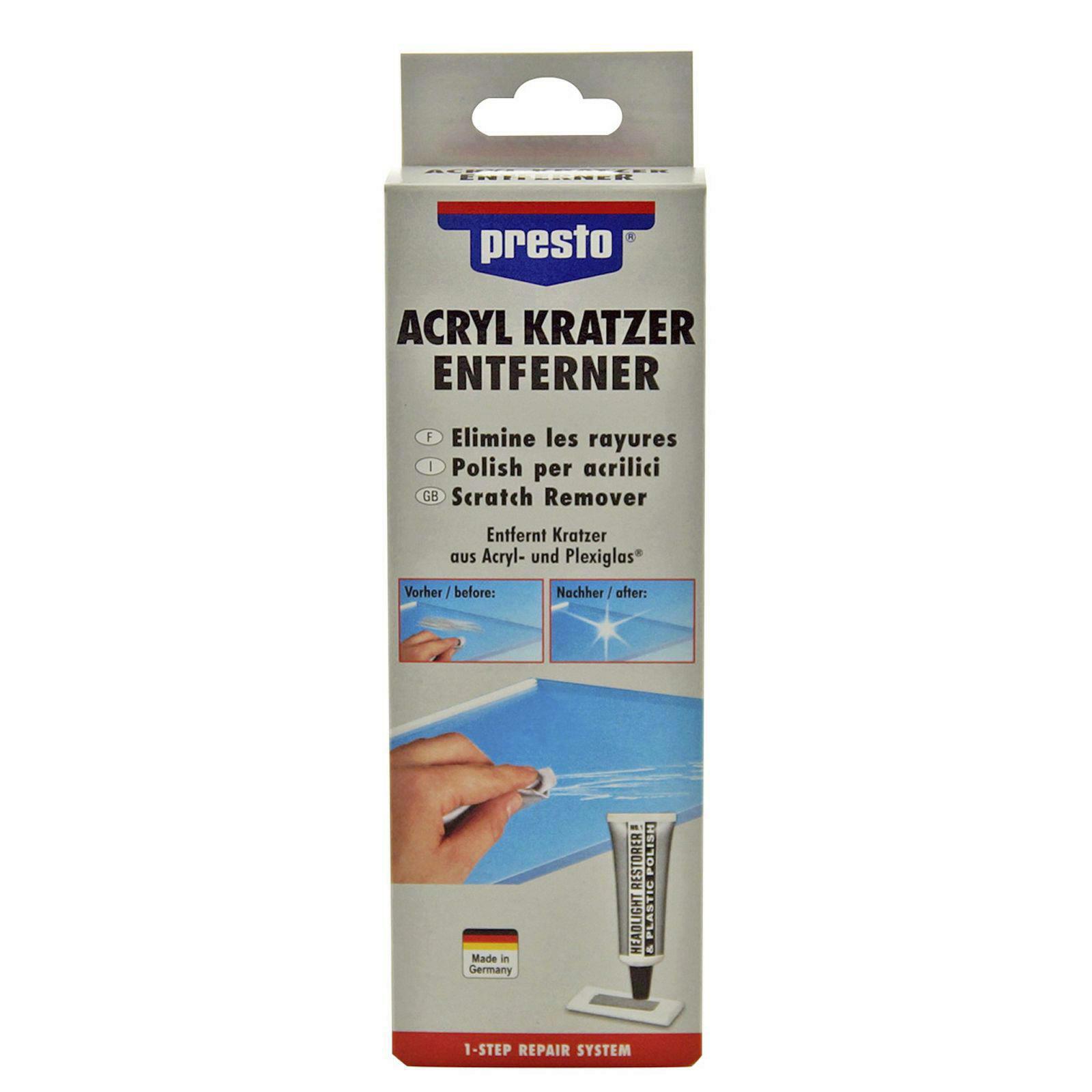 Bild von PRESTO Reparatursatz, Kunststoffreparatur Acryl Kratzer-Entf. 50g 430114