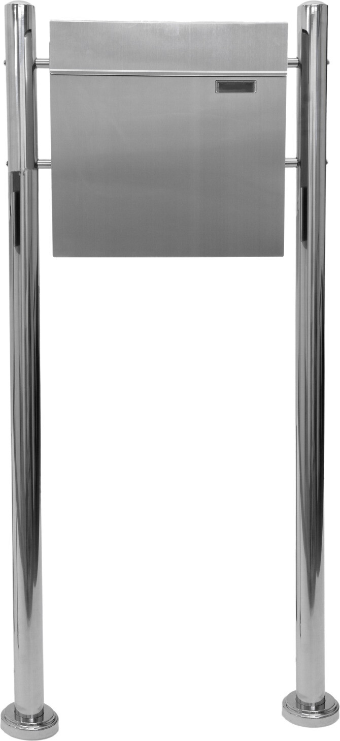 Bild von STILISTA Standbriefkasten aus V2A Edelstahl, Briefkasten 120 cm