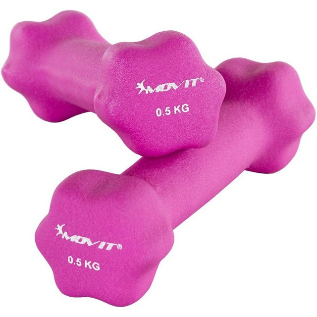 Bild von MOVIT Hantel-Set 2er Set Neopren Hanteln, Kurzhanteln, (Set, 2er-Set), Hantel in 8 Gewichts- und Farbvarianten 2x 0,5kg bis 2x 5kg