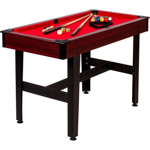 Bild von GAMES PLANET Billardtisch Games Planet 4 ft Billardtisch „COMPACT“ + Zubehör, 122x61x76 cm (LxBxH), schadstoffgeprüft, wählbar in 3 Farbvarianten