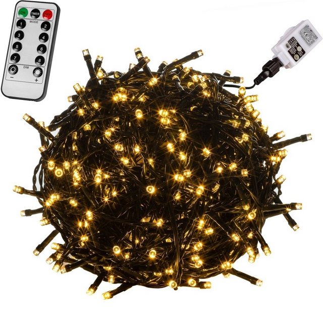 Bild von VOLTRONIC LED-Lichterkette VOLTRONIC® LED Lichterkette für innen und außen, Größenwahl von 50 - 600 LEDs, IP44, 8 Leuchtmodi, Fernbedienung,Timer