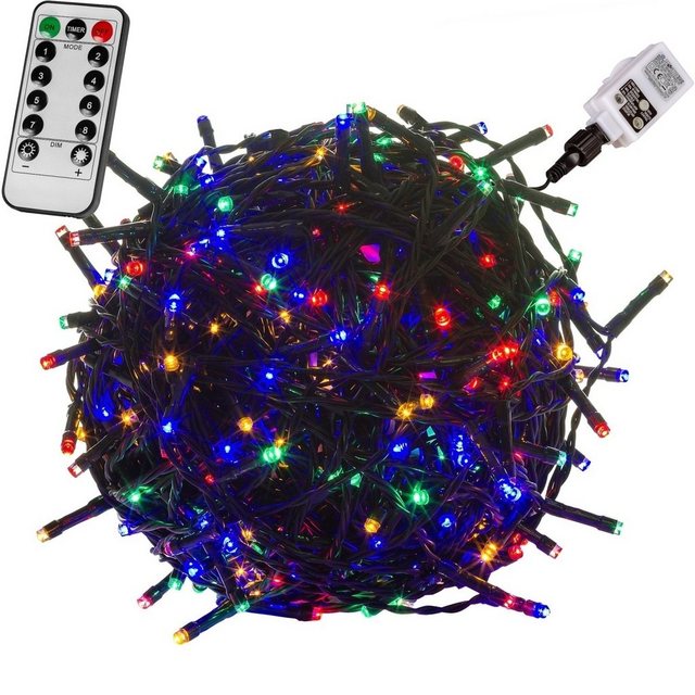 Bild von VOLTRONIC LED-Lichterkette VOLTRONIC® LED Lichterkette für innen und außen, Größenwahl von 50 - 600 LEDs, IP44, 8 Leuchtmodi, Fernbedienung,Timer