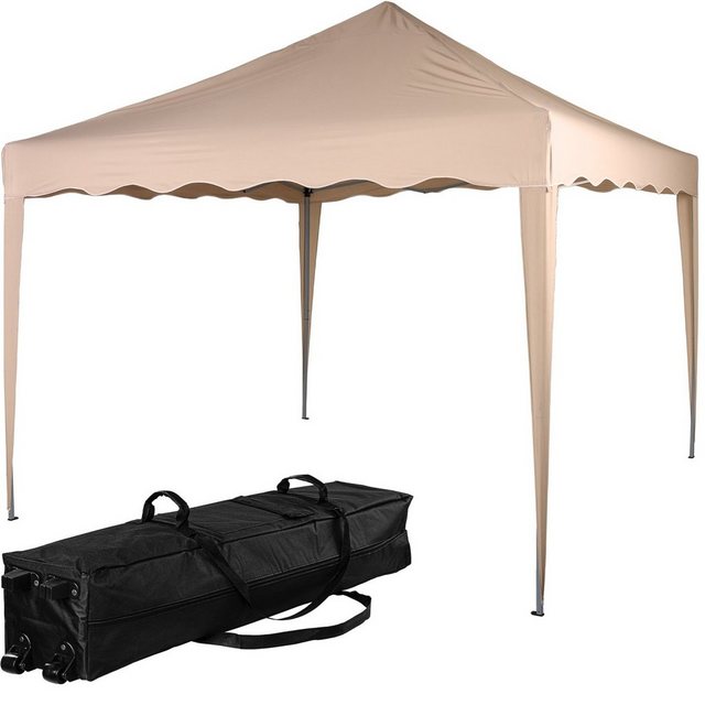 Bild von INSTENT Faltpavillon Basic 3x3 m Pavillon Partyzelt mit Trolley, mit 0 Seitenteilen, (inkl. Trolley), wasserdicht, UV Schutz 50+, Stahl