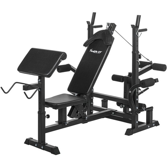 Bild von MOVIT Kraftstation Movit® Kraftstation PRO, Heim-Trainingsgerät, optional mit 60kg o. 115kg Hantelsets, Schwarz oder Weiß