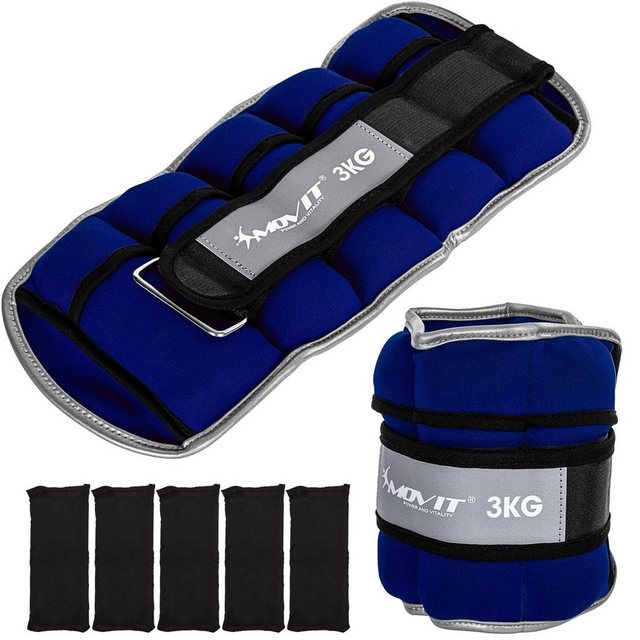 Bild von MOVIT Gewichtsmanschette Gewichtsmanschetten Neopren mit Reflektoren, (Set, 2er Set), Angenehm zu tragen