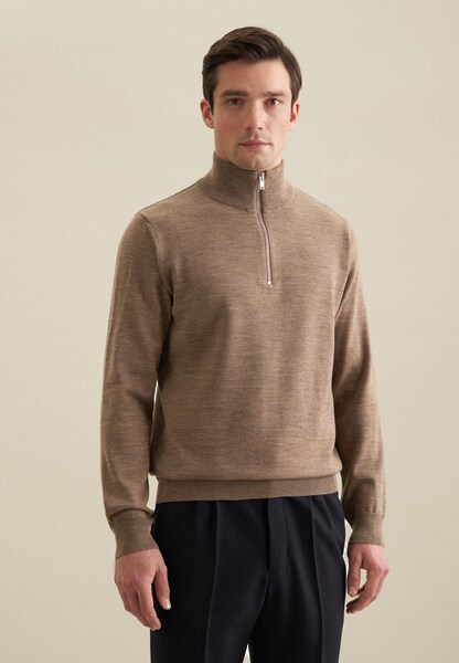 Bild von seidensticker Strickpullover, Langarm Stehkragen Uni
