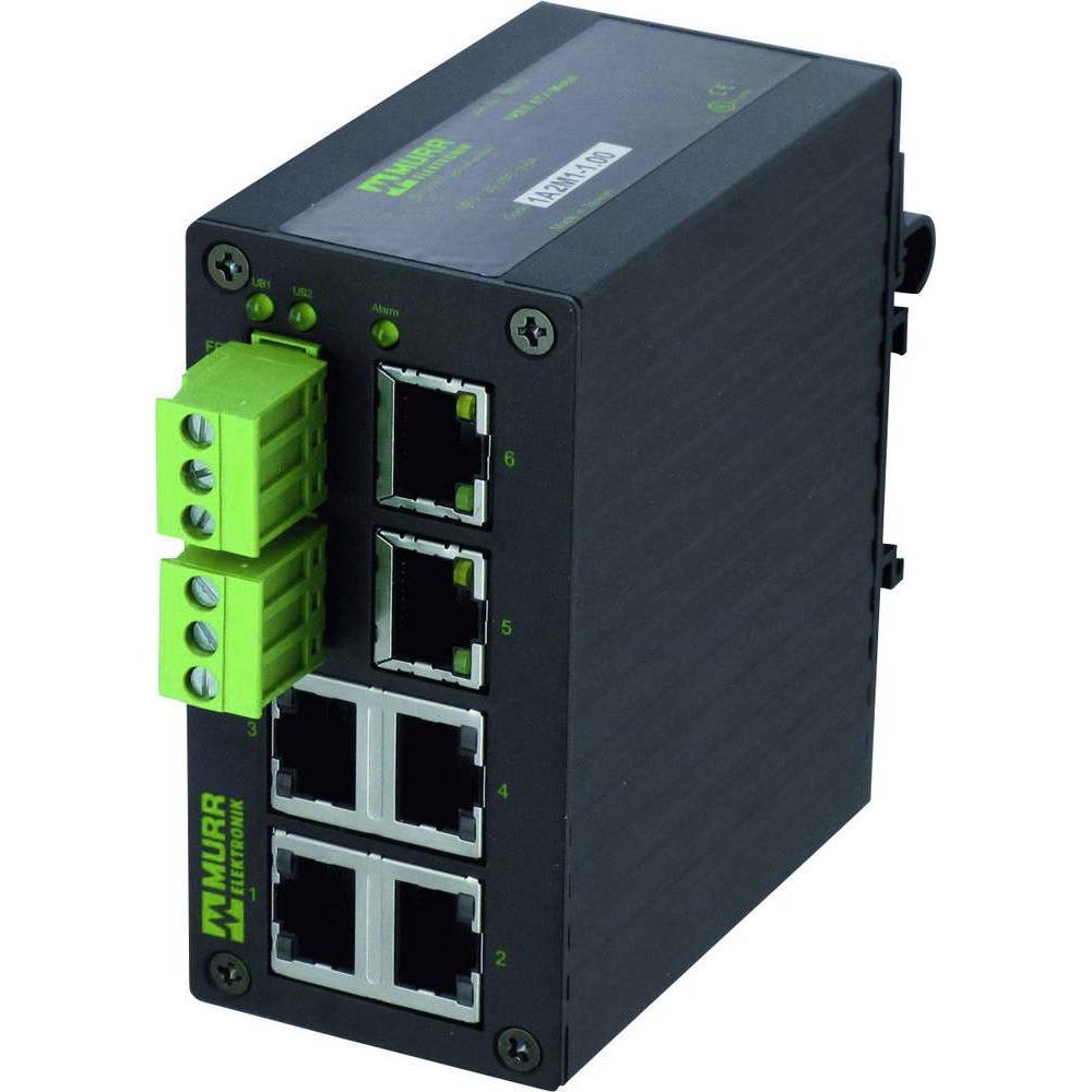 Bild von Murr Elektronik Netzwerk Switch RJ45 Murrelektronik TREE (6 Ports), Netzwerk Switch, Schwarz