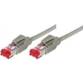 Bild von Tecline Crossoverkabel S/FTP, PiMF, Cat 6, grau, 1,0 m halogenfrei, mit Draka-Kabel und Hirosesteckern TM21 (S/FTP, CAT6, 1 m), Netzwerkkabel