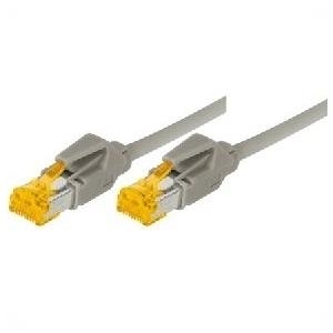 Bild von Patchkabel S/FTP, PiMF, Cat 6a, grau, 20,0 m Für 10 Gigabit/s, halogenfrei, mit Draka-Kabel und Hirosesteckern TM31 (bisherige Bezeichnung S/STP) (72220)