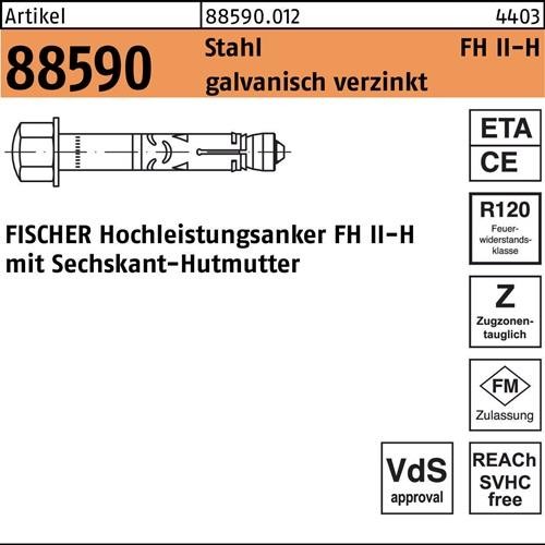 Bild von Fischer, Baubeschläge + Holzverbinder, Hochleistungsanker FH II 10/10 H (50 Stk.)