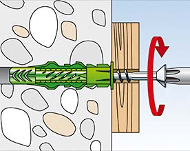 Bild von FISCHER Universaldübel UX GREEN 6 x 35 R, je 40 nachhaltige Dübel, Allzweckdübel aus nachwachsenden Rohstoffen, mit Rand für optimalen Halt in Beton, Gipskarton, Kalksand-Lochstein uvm.