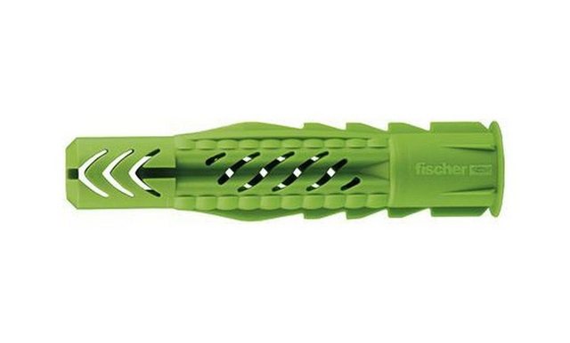 Bild von fischer 524803 6x35 R RH K, Inhalt Universaldübel UX Green 6 x 35 R (mit Rand), 4 x Rundhaken 4,5 x 67