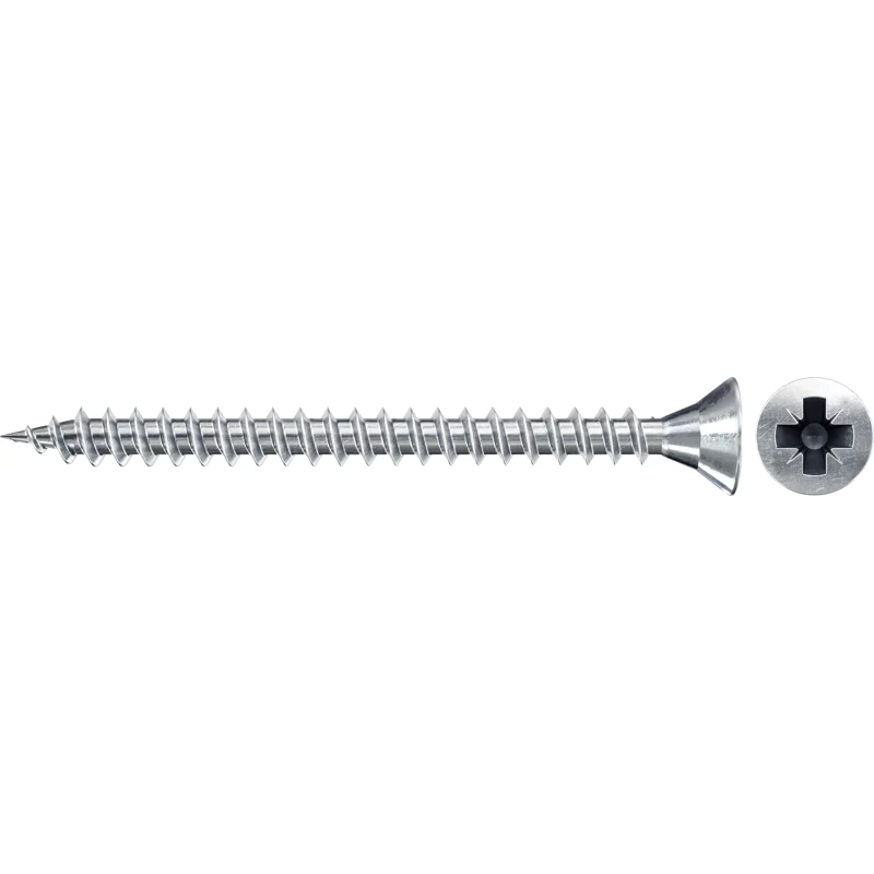 Bild von Fischer 551057 Spanplattenschrauben 3mm 20mm Kreuzschlitz Pozidriv galvanisch verzinkt 1000St.