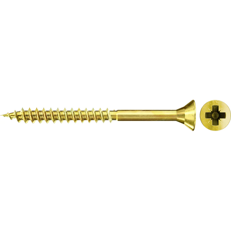 Bild von Fischer 551107 Spanplattenschrauben 4mm 55mm Kreuzschlitz Pozidriv galvanisch verzinkt 200St.