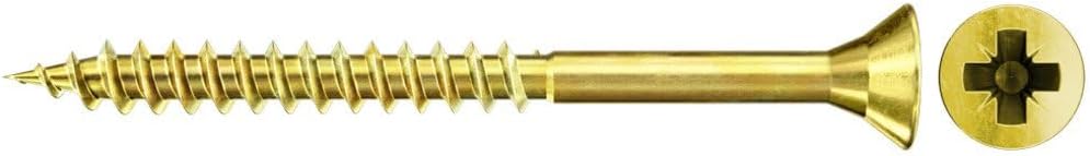 Bild von Fischer 551190 Spanplattenschrauben 5mm 100mm Kreuzschlitz Pozidriv galvanisch verzinkt 100St.