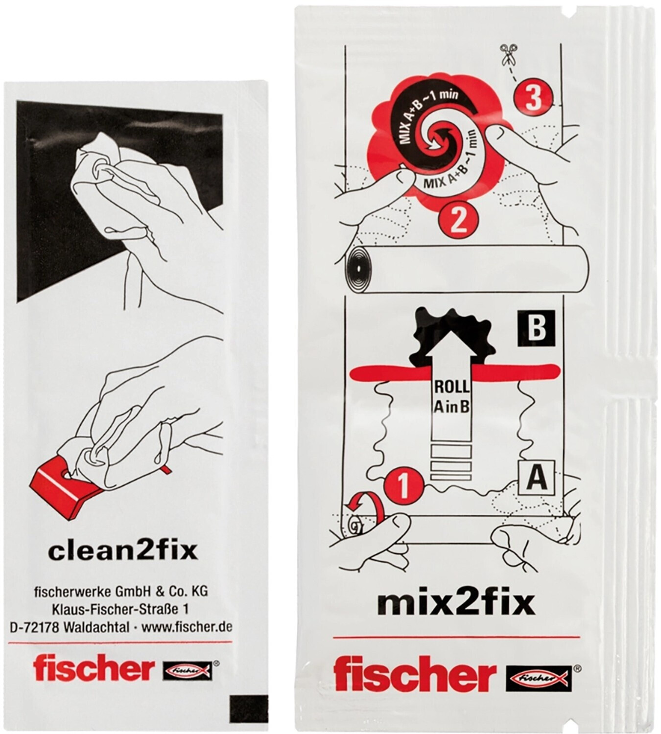 Bild von fischer Badkleber, Klebstoff zur Anbringung von Badaccessoires, wasserbeständig, für Bad & Küche, Befestigung ohne Bohren, zuverlässiger Halt, 4 g