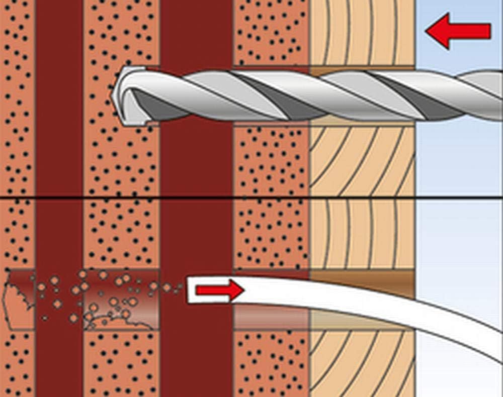 Bild von fischer Langschaftdübel SXRL 10 x 60 FUS R, Dübel mit Sechskantschraube & angeformter U-Scheibe aus nicht rostendem Stahl, Nylondübel für die Befestigung von Metallkonstruktionen, 50 Stück