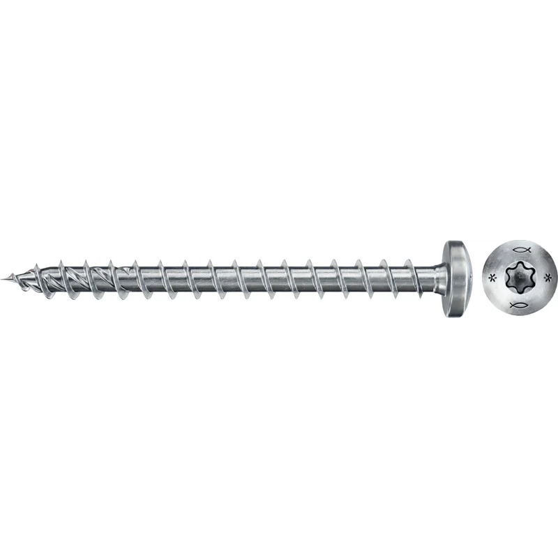 Bild von Fischer Power-Fast II 670240 Spanplattenschrauben 4mm 50mm T-Profil Stahl galvanisch verzinkt 200St.